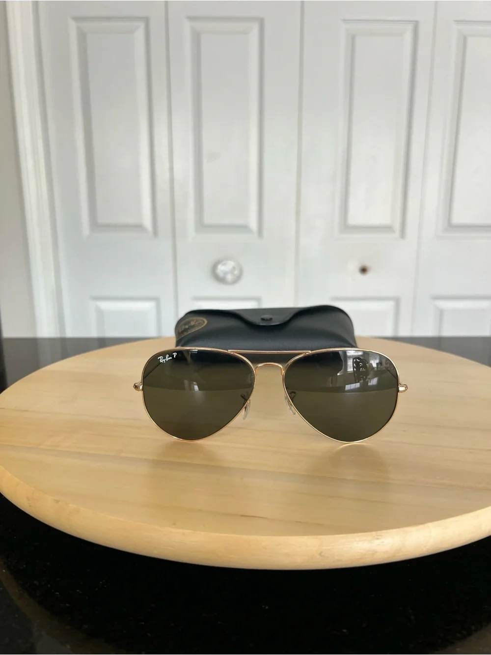 Ray-Ban Aviator Large Polarized Metal Sunglasses